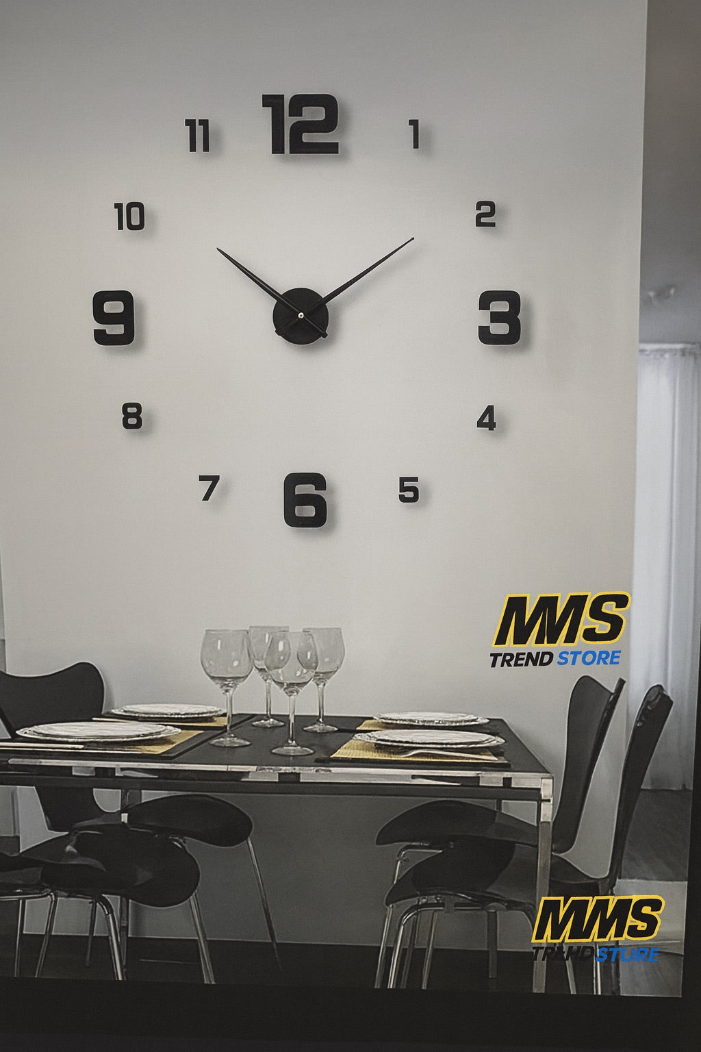 Reloj de pared creativo sin marco DIY, calcomanía de pared, reloj silencioso para el hogar, decoración de pared para sala de estar y oficina Activo