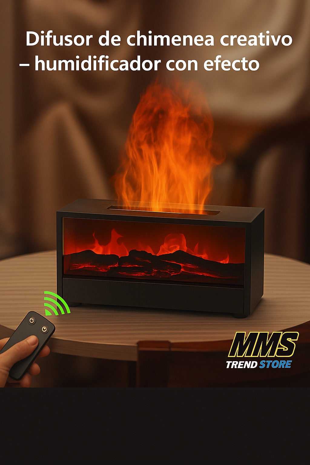 Máquina de aromaterapia con llama simulada 3D