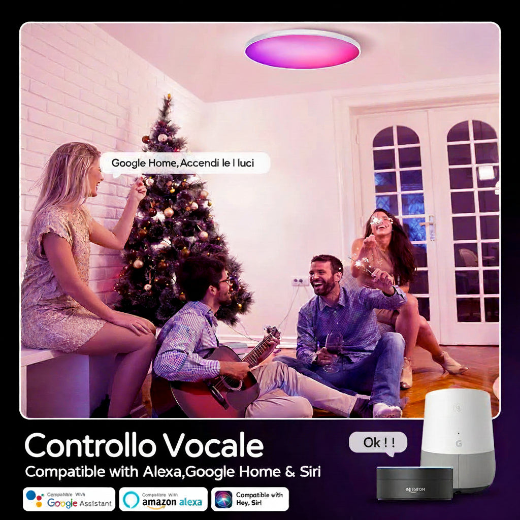 PLAFONIERA TETTO INTELLIGENTE WI-FI MULTICOLORE