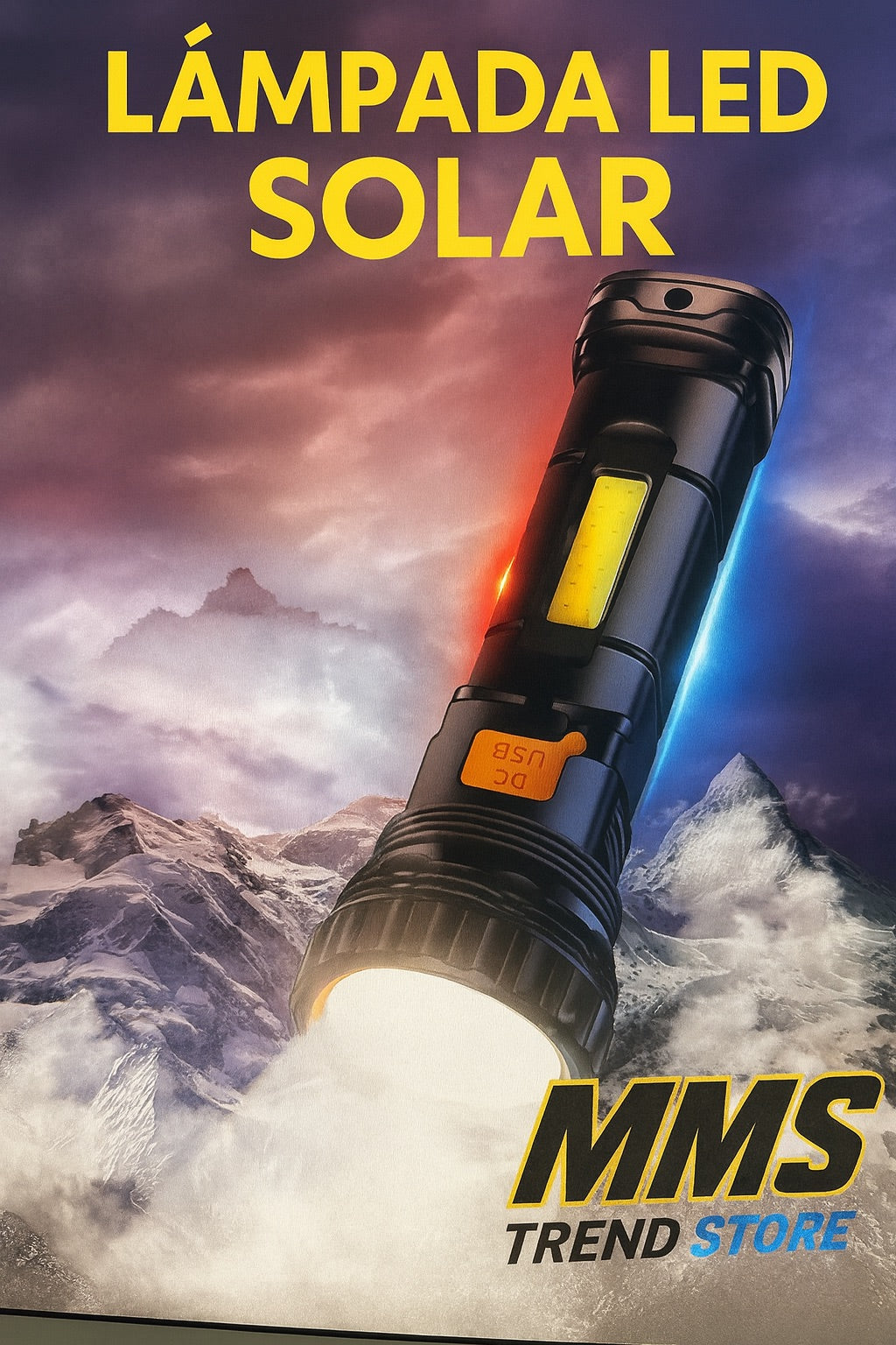 LampadaSolare LED Multifunzionale Potente,Ricaricabile e impermeabile