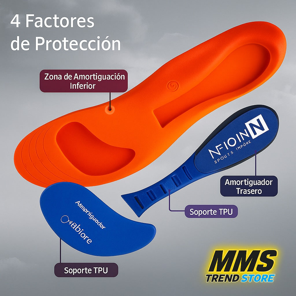 Plantillas ortopédicas deportivas elásticas para suelas de zapatos unisex