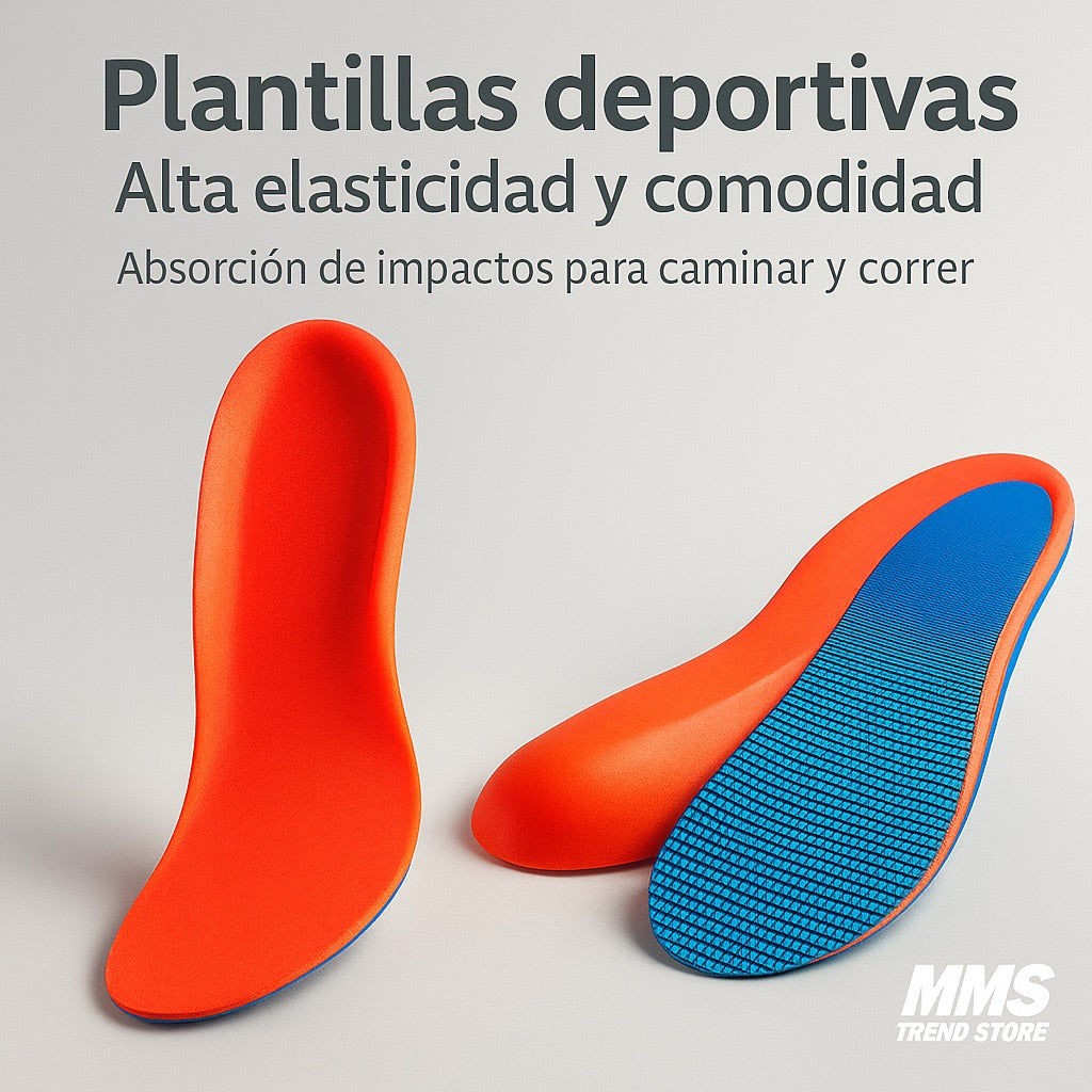 Plantillas ortopédicas deportivas elásticas para suelas de zapatos unisex