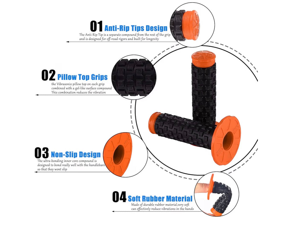 Manopole universali 22 mm antiscivolo per moto, scooter e motocross