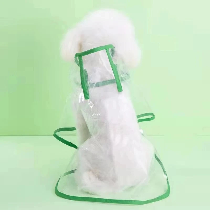 Chubasquero impermeable transparente para perros