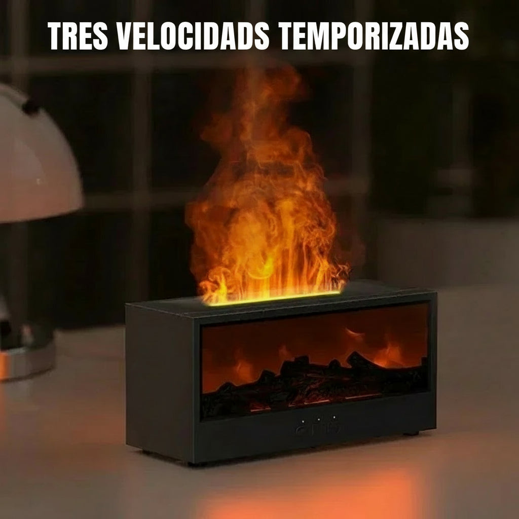 Máquina de aromaterapia con llama simulada 3D