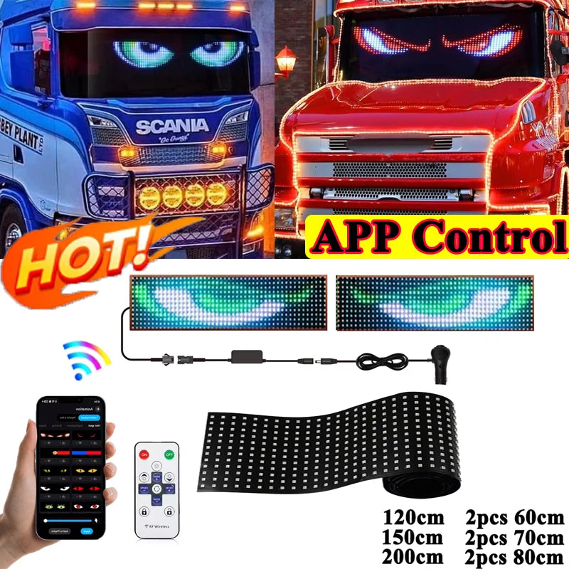 Luce LED "Devil Eyes" per Auto e Camion- Pannello animato Controll App