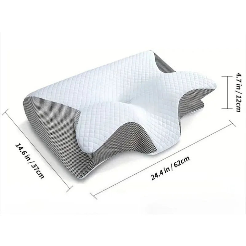 1pc Memory Foam Cervical Pillow Neck Protection Slow Rebound Memory Pillow Butterfly Shaped Cervical Neck Sleep care healthy
