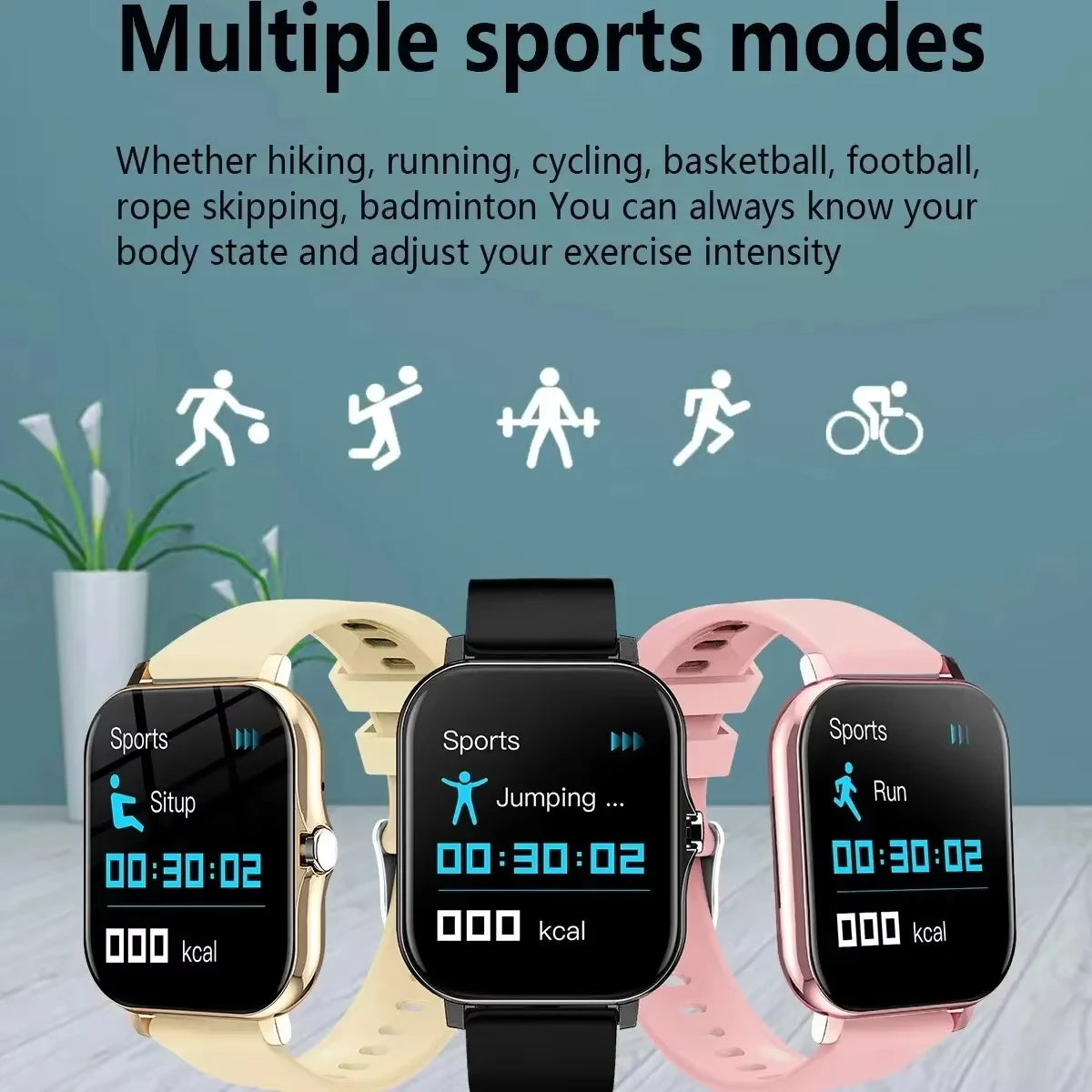 Xiaomi - Nuevo reloj inteligente para mujer, hombre y mujer, regalo, deportivo, fitness, monitor de ritmo cardíaco, resistente al agua, para teléfonos Android e iOS.
