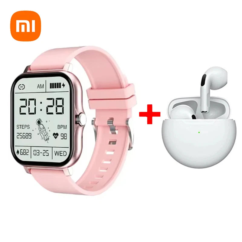 Xiaomi - Nuevo reloj inteligente para mujer, hombre y mujer, regalo, deportivo, fitness, monitor de ritmo cardíaco, resistente al agua, para teléfonos Android e iOS.