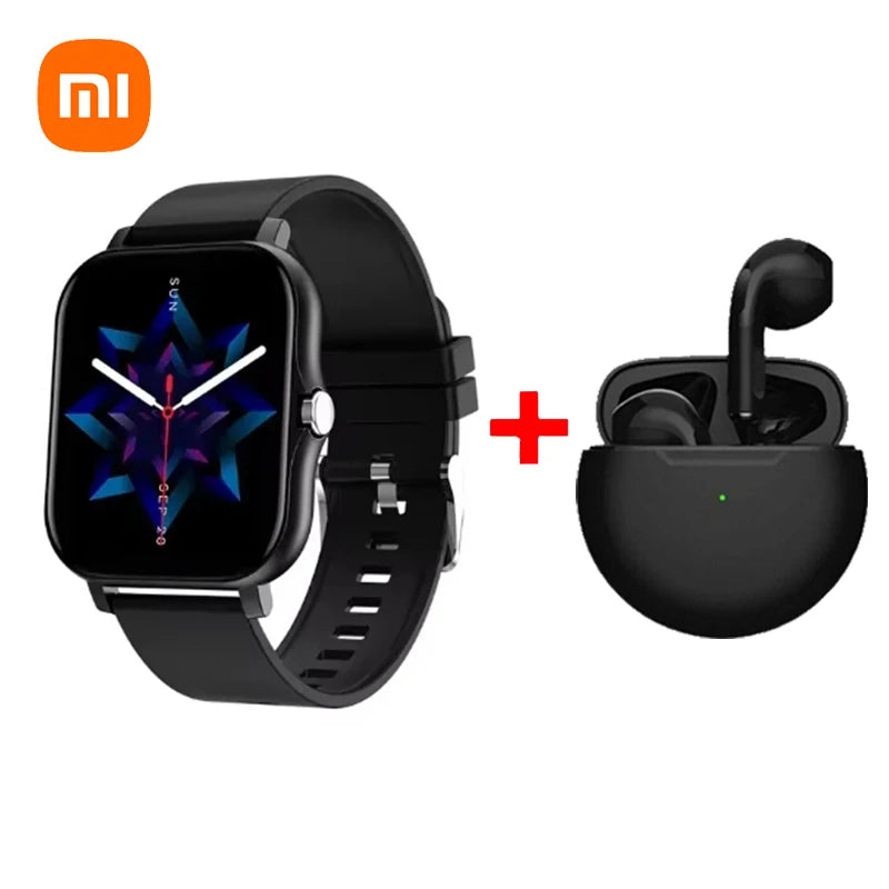 Xiaomi - Nuevo reloj inteligente para mujer, hombre y mujer, regalo, deportivo, fitness, monitor de ritmo cardíaco, resistente al agua, para teléfonos Android e iOS.