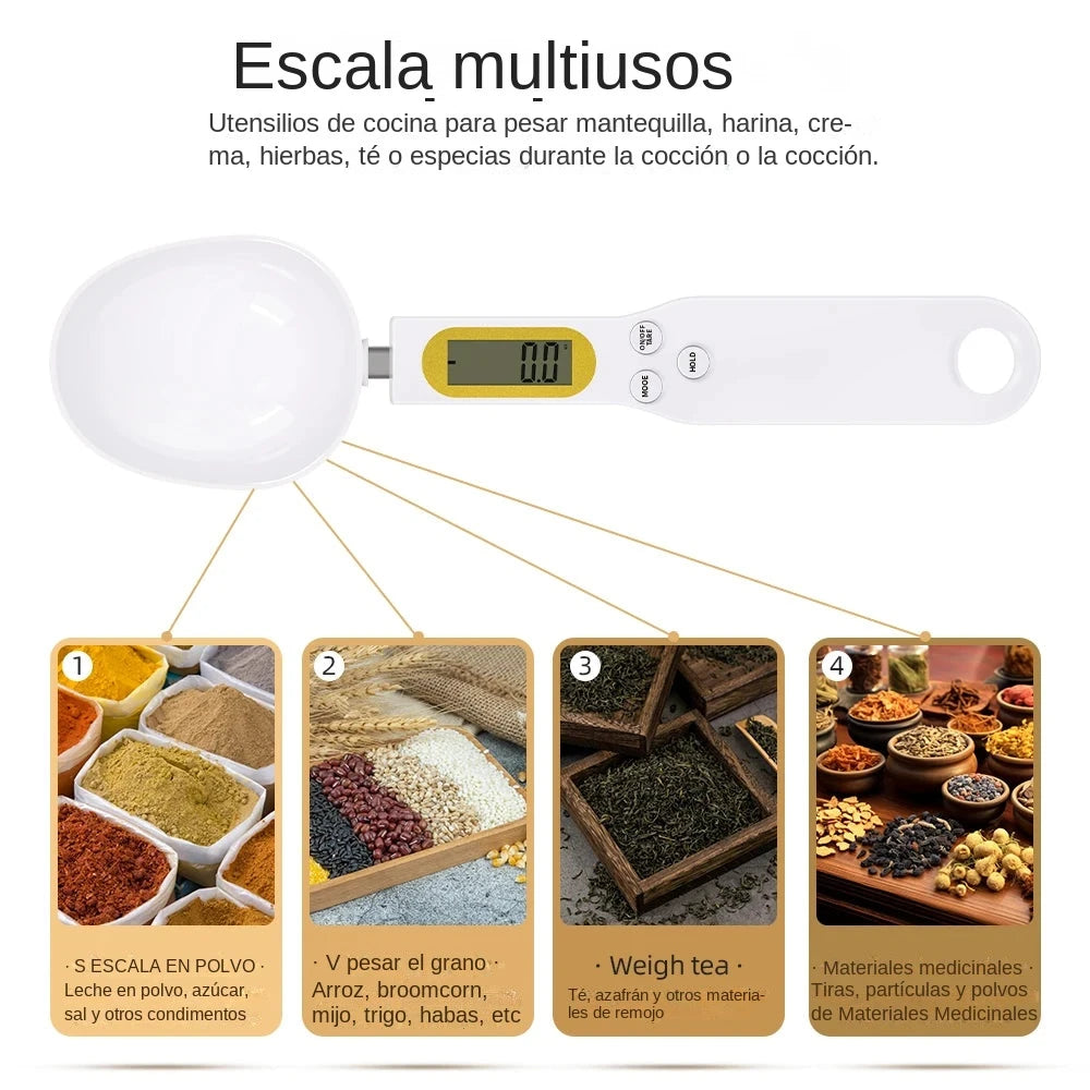 ✨ Cocina como un profesional: mide azúcar, café, especias y suplementos con precisión absoluta (0,1 g). ¡Rápida, práctica y portátil!