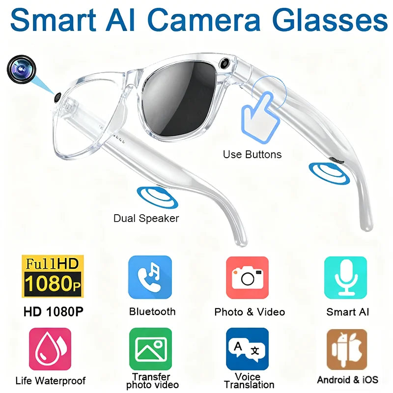 Xiaomi 2026 - Nuevas gafas inteligentes 8K HD con IA, cámara de 100 MP