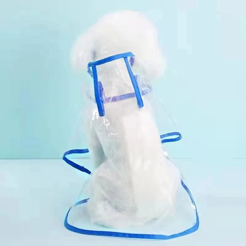 Chubasquero impermeable transparente para perros