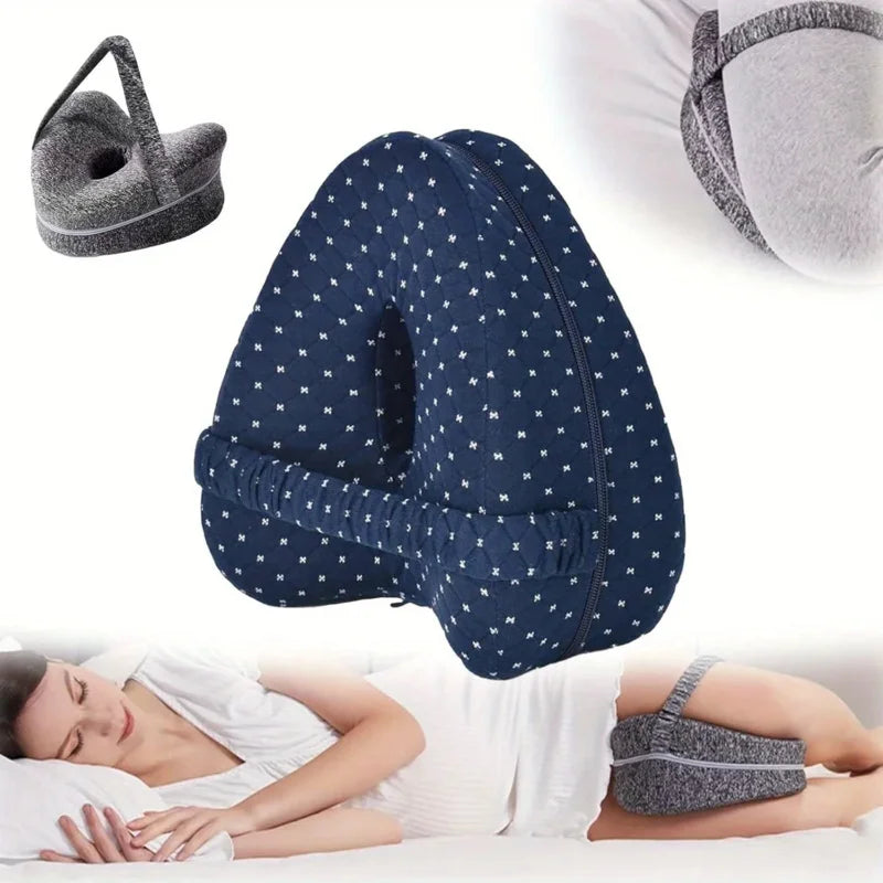 Almohada ortopédica de espuma viscoelástica para piernas y rodillas – Alivio de espalda y ciática