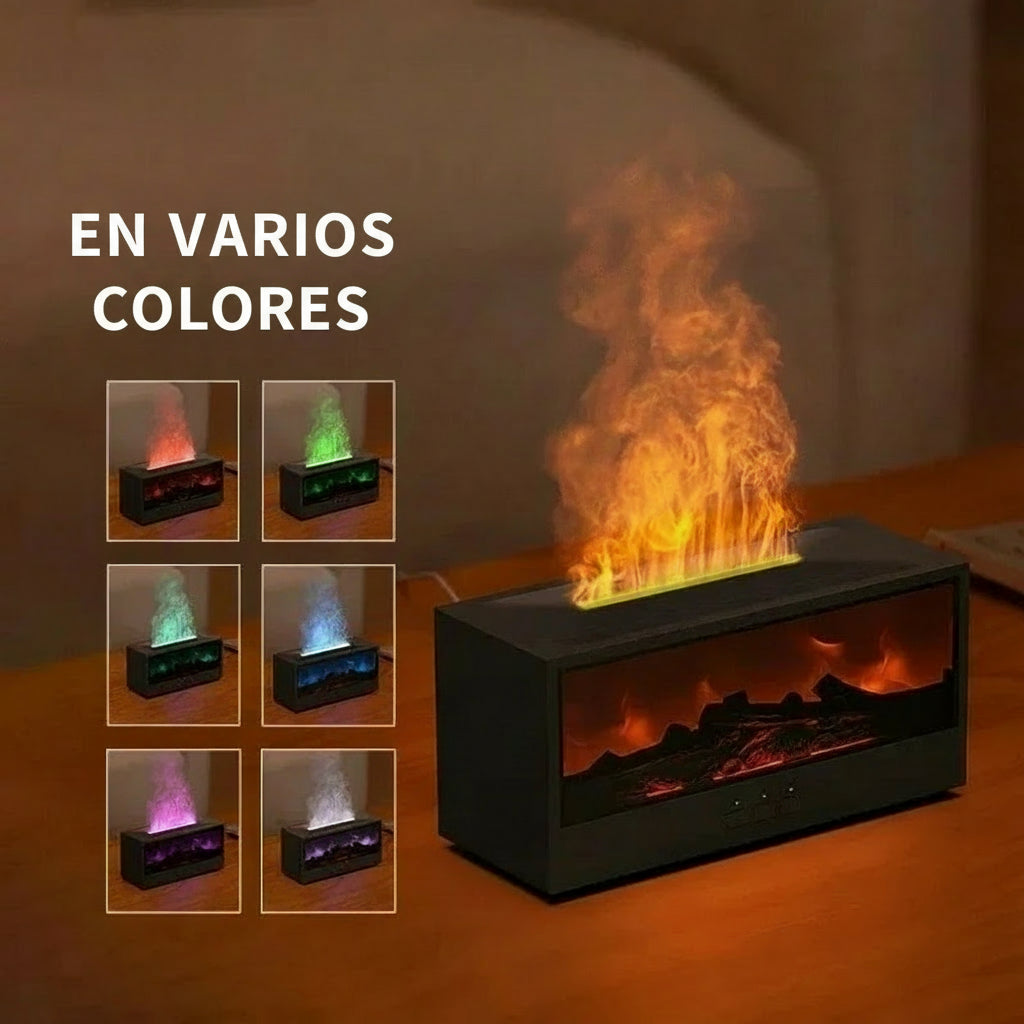 Máquina de aromaterapia con llama simulada 3D