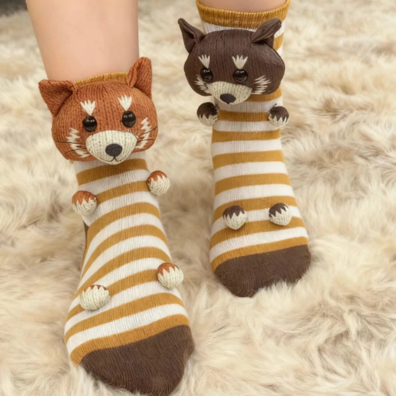 Calcetines de animales tejidos en 3D