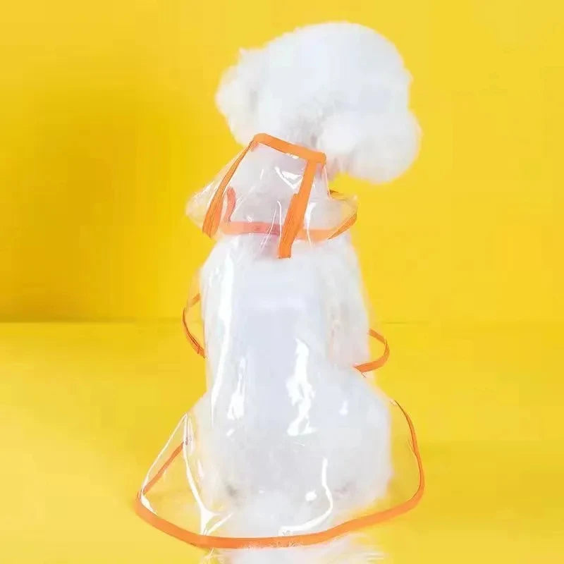Chubasquero impermeable transparente para perros