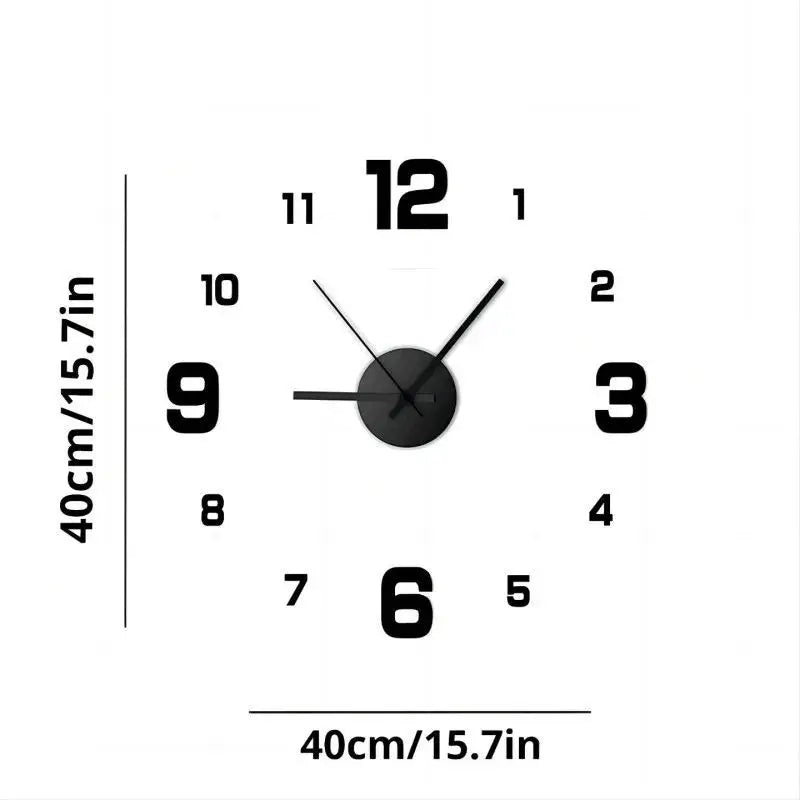 Reloj de pared creativo sin marco DIY, calcomanía de pared, reloj silencioso para el hogar, decoración de pared para sala de estar y oficina Activo
