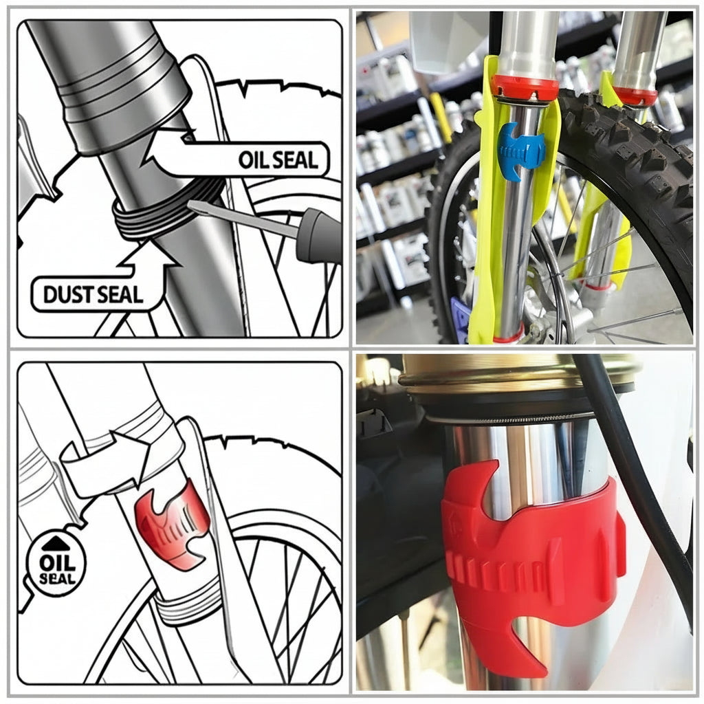 Herramienta Universal de Limpieza de Retenes de Horquilla 45–55 mm para Motocross – Compatible con KTM, Honda, Sherco, Yamaha, Husqvarna