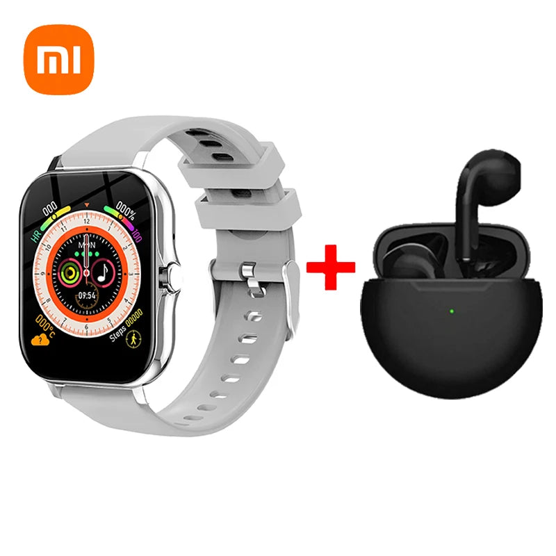 Xiaomi - Nuevo reloj inteligente para mujer, hombre y mujer, regalo, deportivo, fitness, monitor de ritmo cardíaco, resistente al agua, para teléfonos Android e iOS.