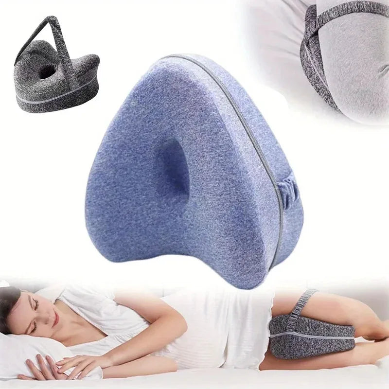Almohada ortopédica de espuma viscoelástica para piernas y rodillas – Alivio de espalda y ciática