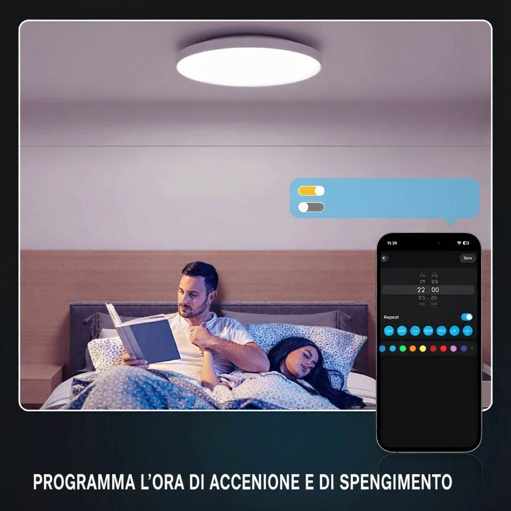 PLAFONIERA TETTO INTELLIGENTE WI-FI MULTICOLORE