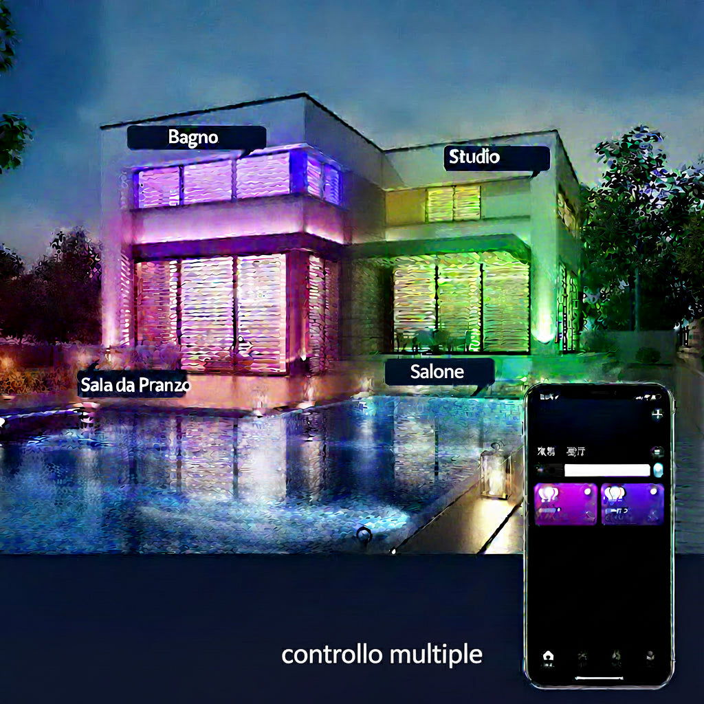 PLAFONIERA TETTO INTELLIGENTE WI-FI MULTICOLORE